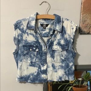 Bleached Cropped Shirt